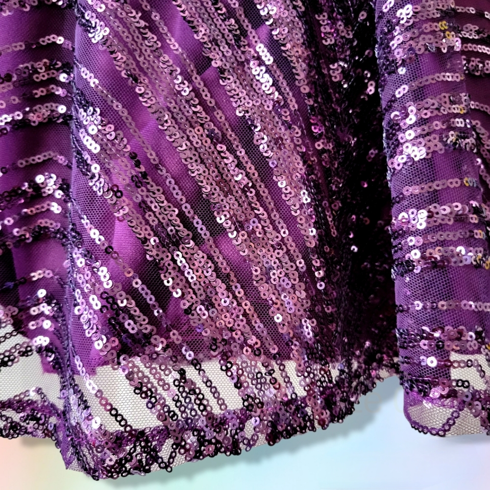 City Studio Fit & Flare Dress Size 0 Juniors Sequined City Studios Winter Dance - Picture 4 of 11